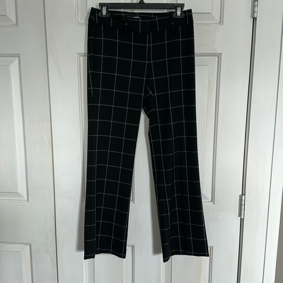 Loft Black Checkered Pant size 00p - Picture 1 of 4